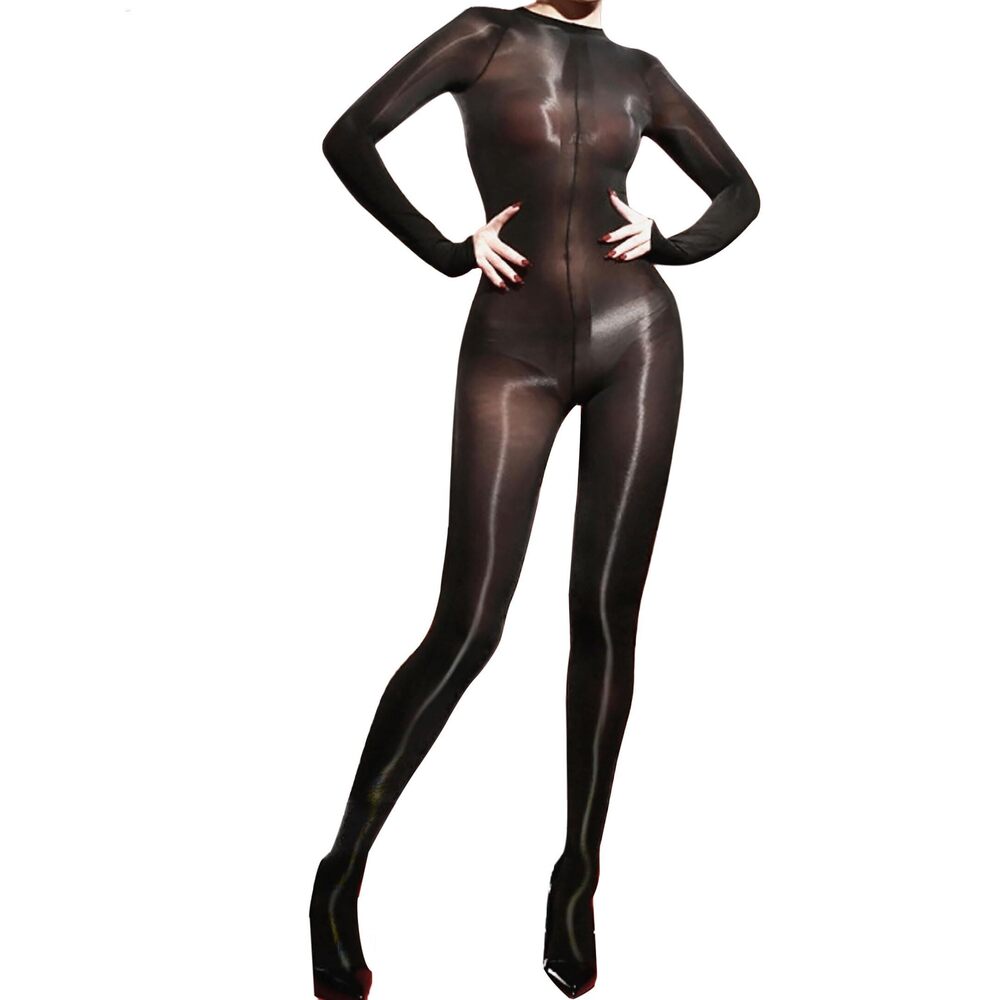 1947 Shiny Bodystockings Outfits Naughty Bodysuits Full Body Stockings